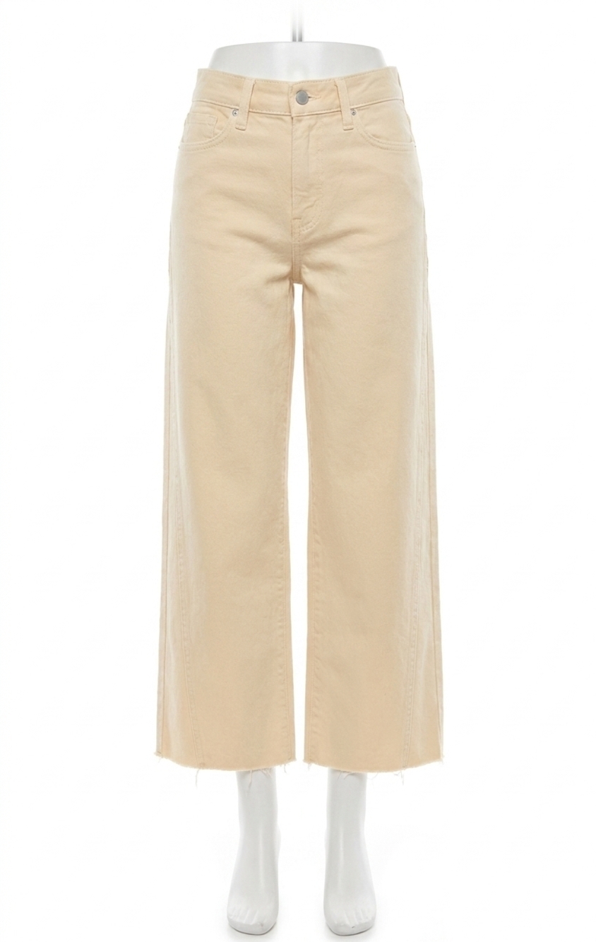NEW PAIGE anessa with twisted outseam jeans in butter yellow
